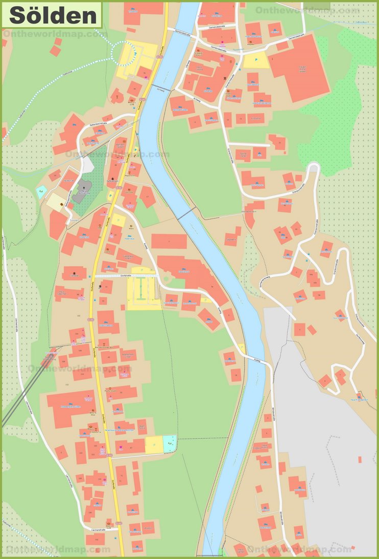 Sölden city center map