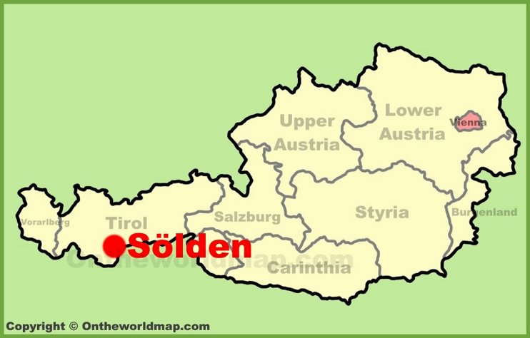 Sölden location on the Austria Map