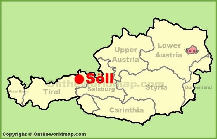 Söll location on the Austria Map