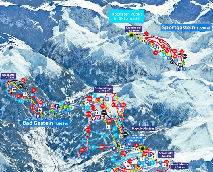 Sportgastein ski map
