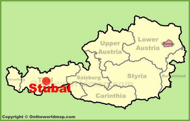 Stubai location on the Austria Map