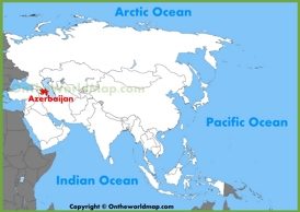 Azerbaijan location on the Asia map