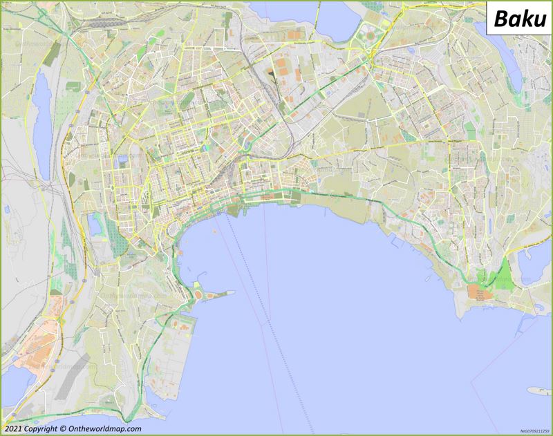 Baku Map Azerbaijan Detailed Maps Of Baku Detailed Map Of Baku Max