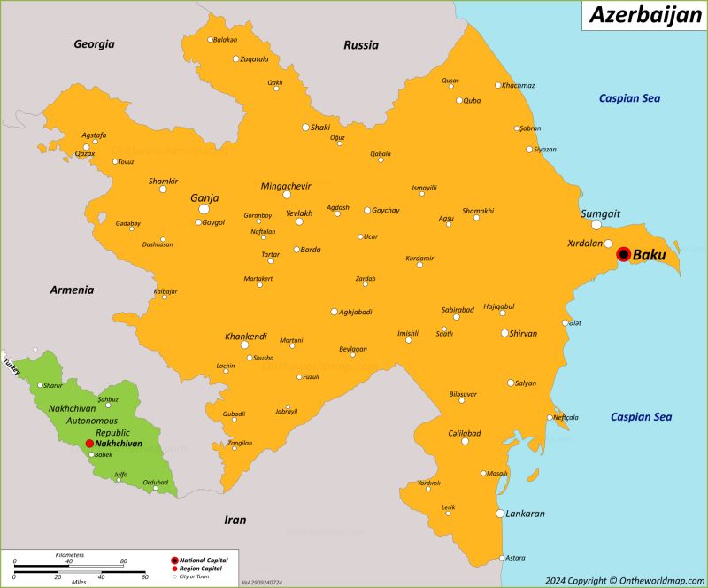 Map of Azerbaijan