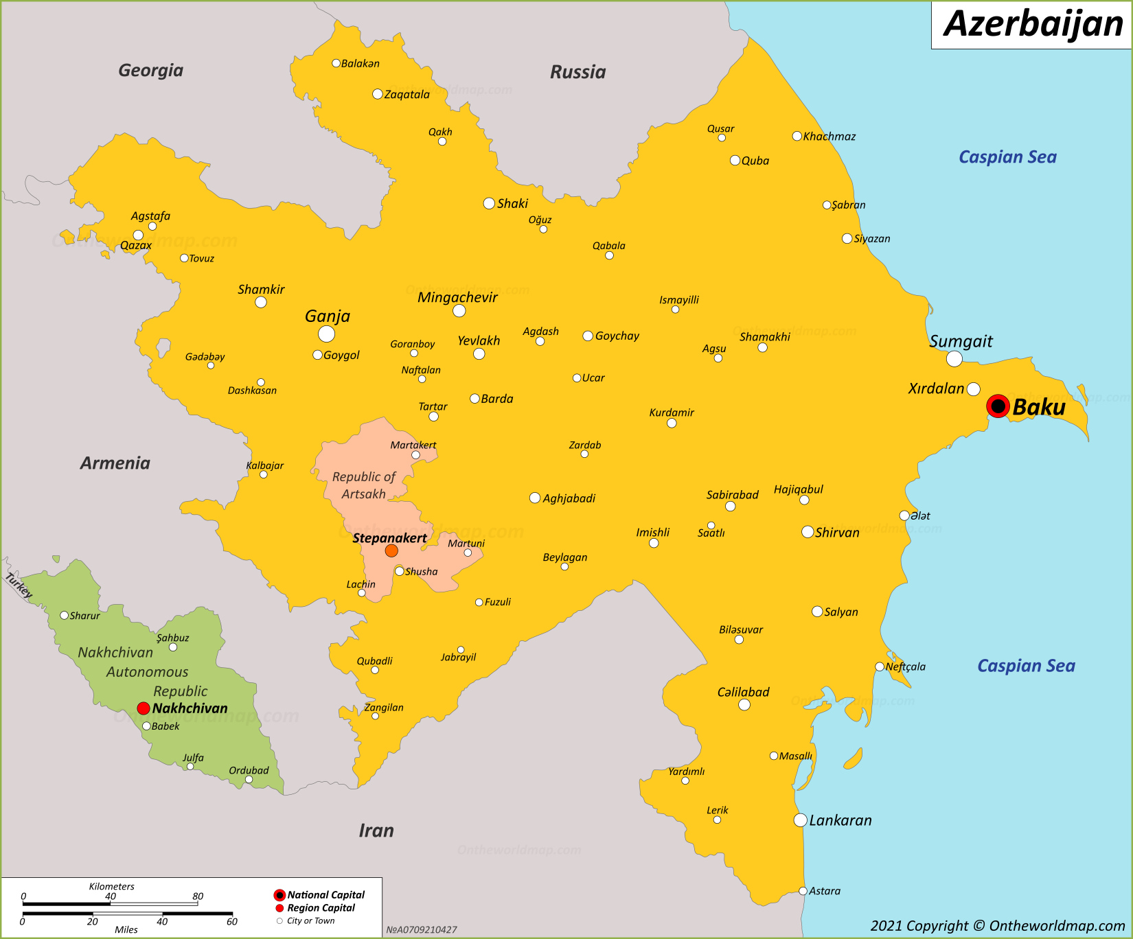 Azerbaijan Map | Detailed Maps of Republic of Azerbaijan