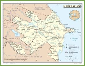 Road map of Azerbaijan