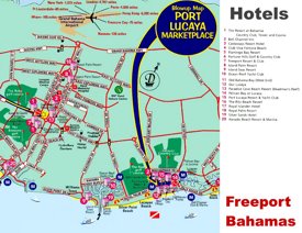 Freeport hotels map