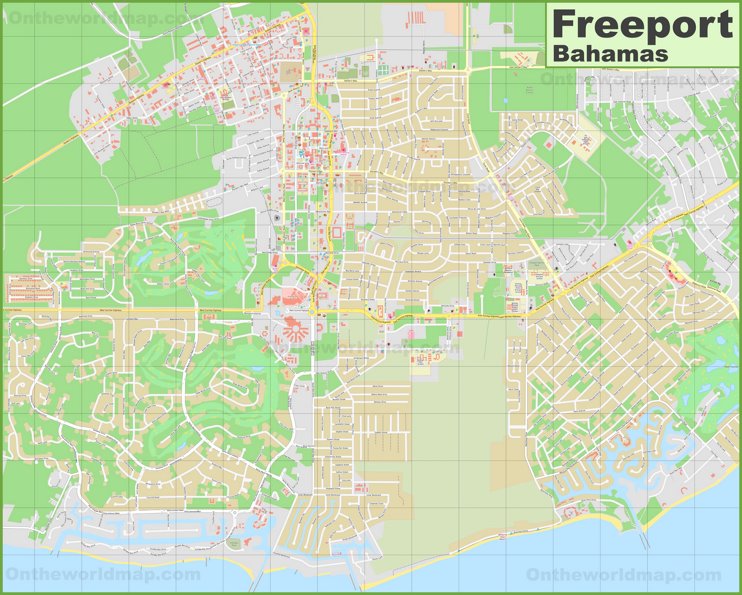 Large detailed map of Freeport