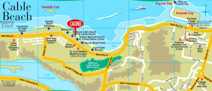 Cable Beach Map