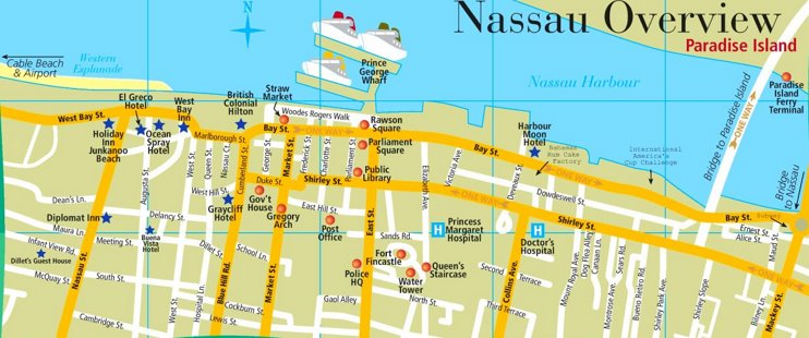 Nassau sightseeing map