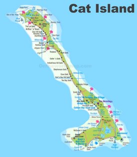 Cat Island tourist map