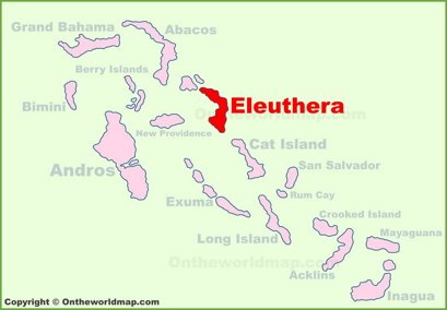 Eleuthera Location Map