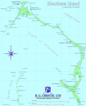 Eleuthera tourist map