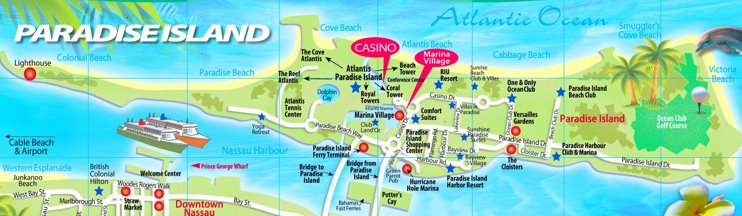 Paradise Island tourist map
