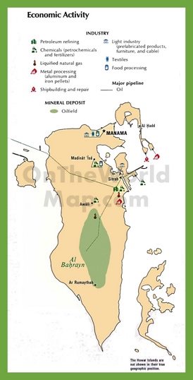 Economic map of Bahrain