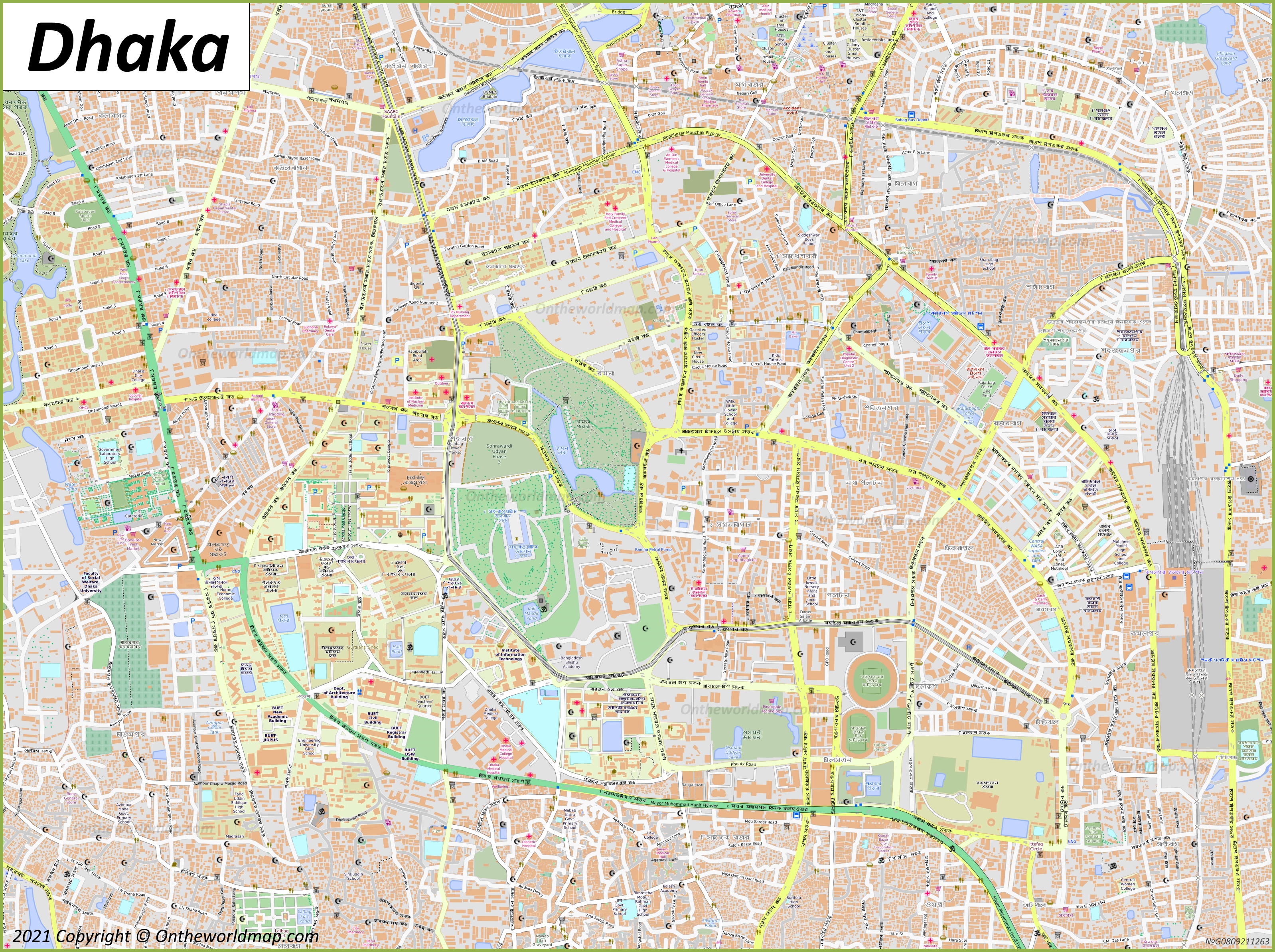 Dhaka City Center Map