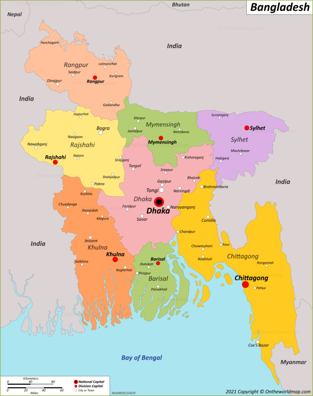 Bangladesh Map Detailed Maps Of People S Republic Of Bangladesh   Map Of Bangladesh 1000 