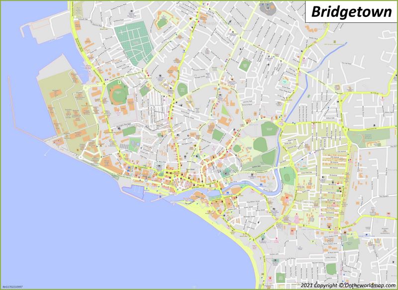 Bridgetown Map | Barbados | Detailed Maps of Bridgetown