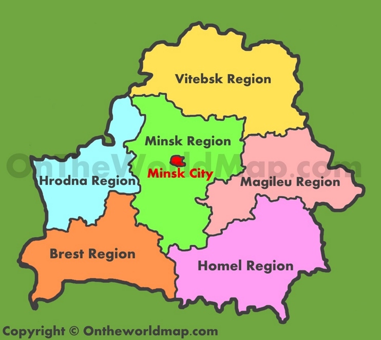 Administrative map of Belarus