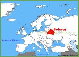 Belarus location on the Europe map