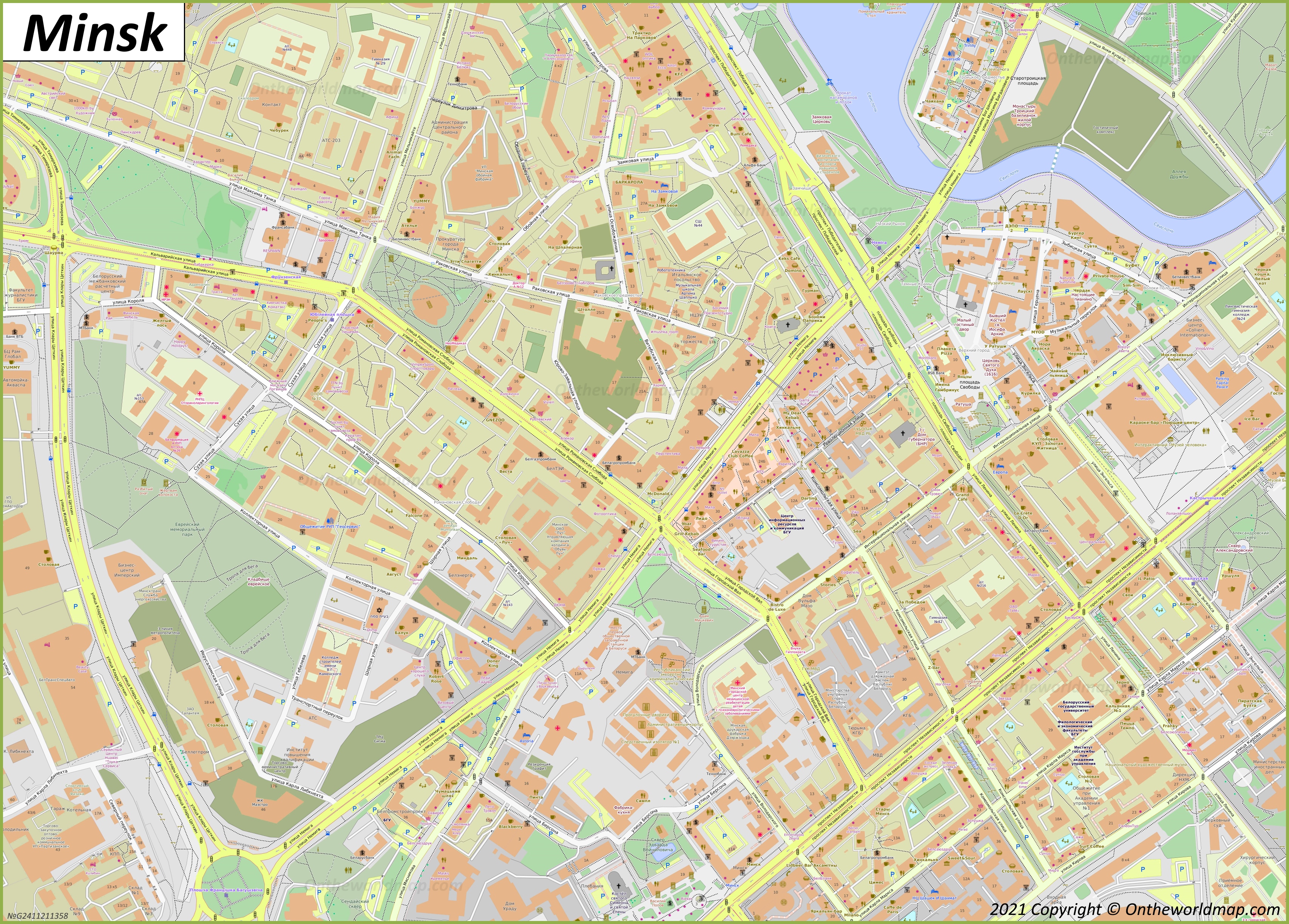 Minsk City Center Map