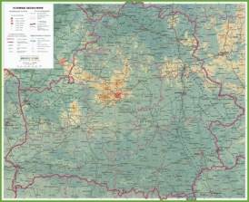 Large detailed Belarus physical map