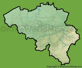 Belgium physical map