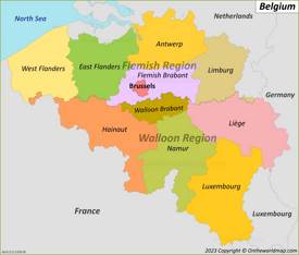 Belgium Provinces Map