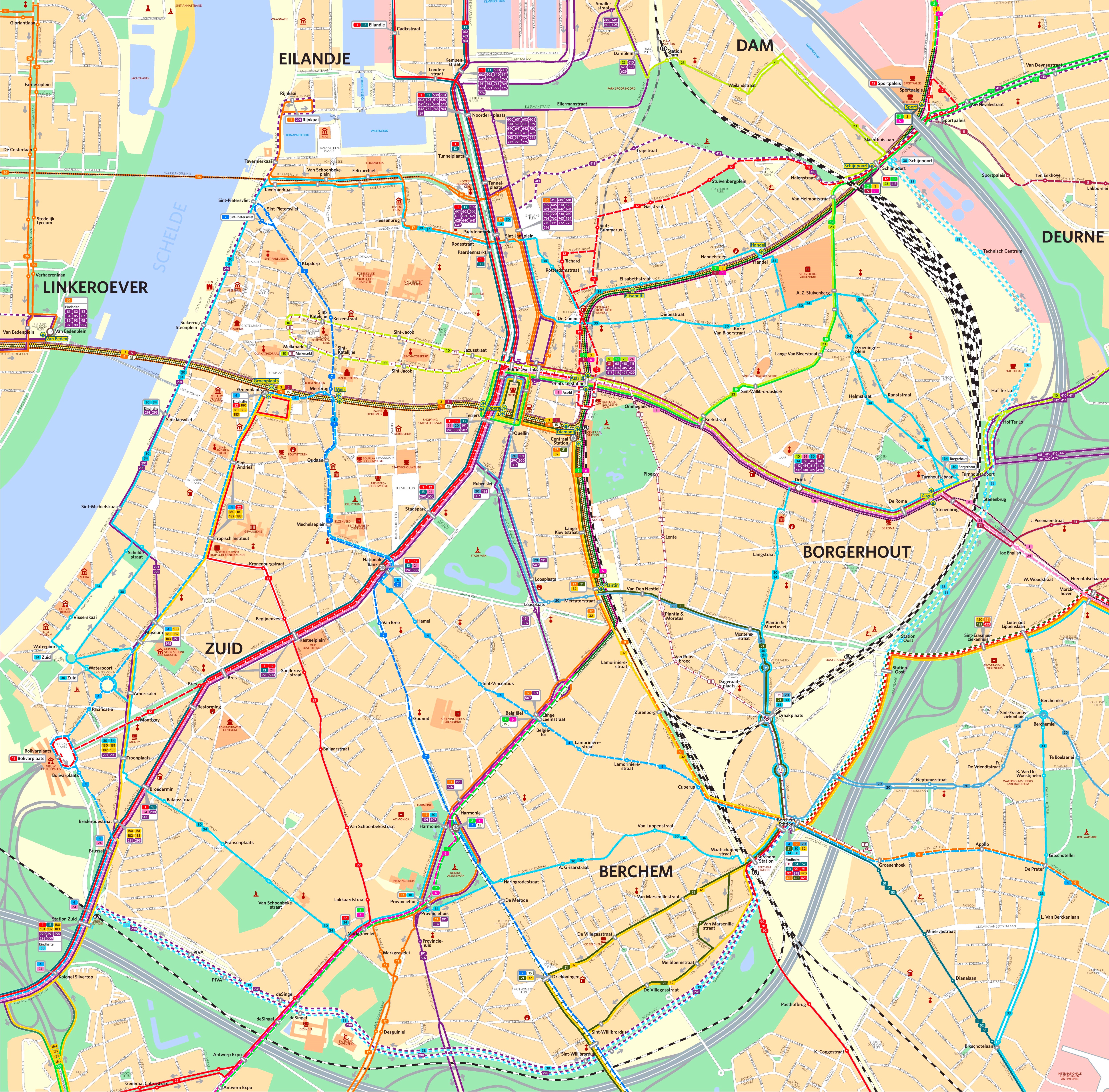 Kaart Antwerpen Zuid - kaart