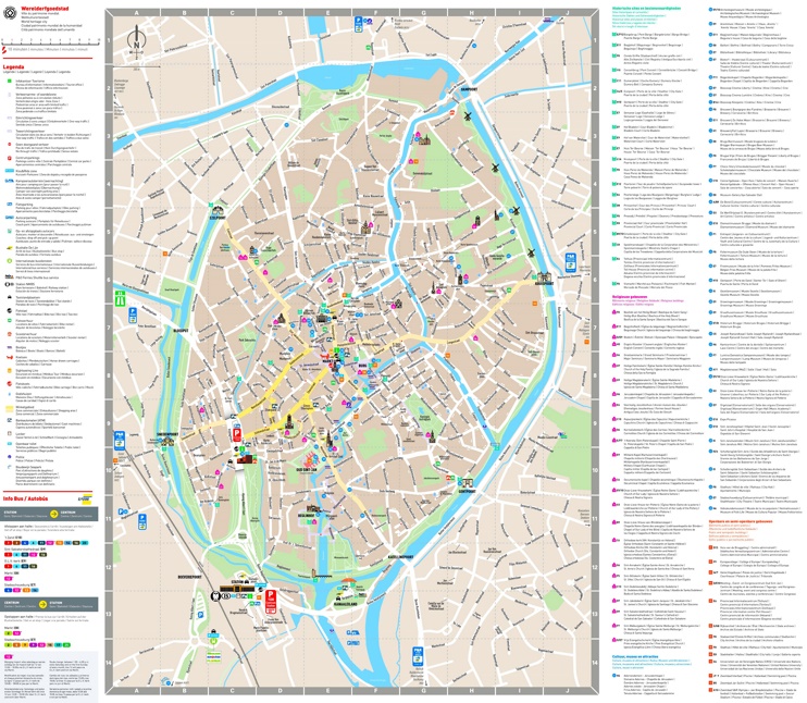 Bruges sightseeing map