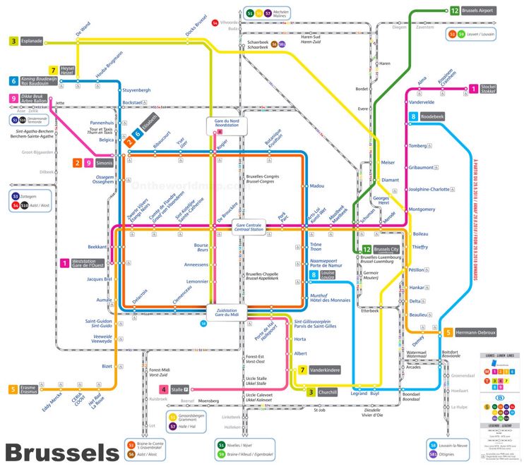 Brussels train map