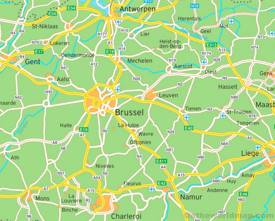 Map of Surroundings of Brussels