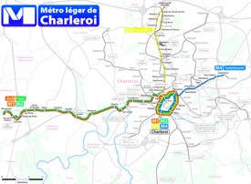 Charleroi metro map