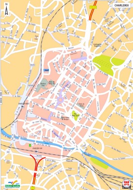 Charleroi tourist map