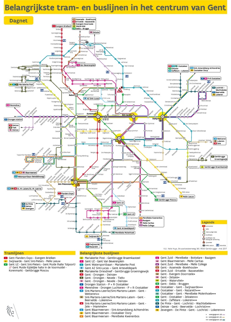 Ghent bus map