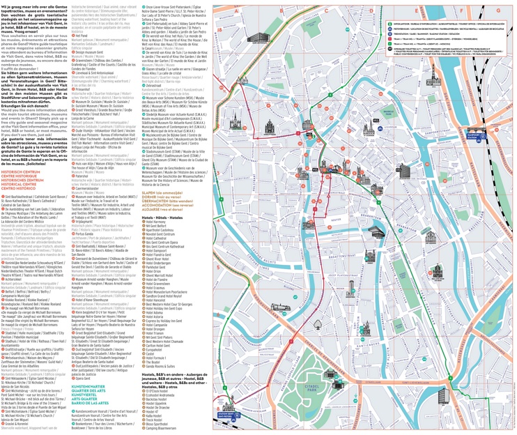 Ghent sightseeing map