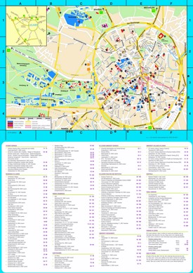 Leuven hotels and sightseeings map