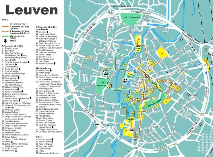 Leuven tourist map