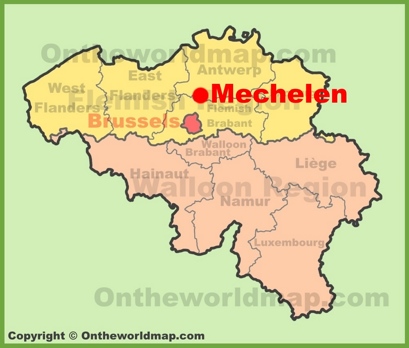Mechelen Location Map
