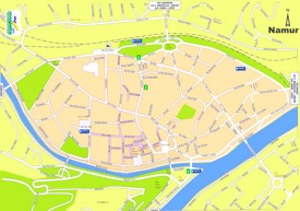 Namur tourist map