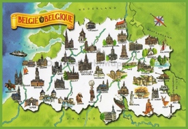 Tourist Map of Belgium