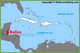 Belize location on the Caribbean map