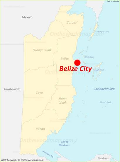 Belize City Location On The Belize Map