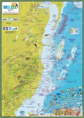 Travel map of Belize