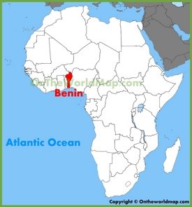 Benin location on the Africa map