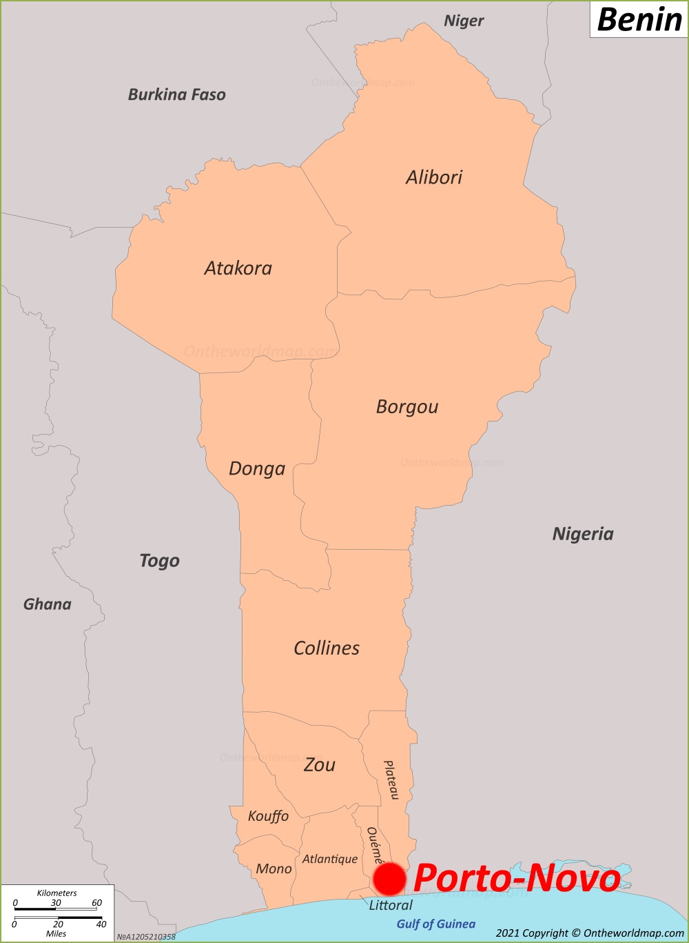 Porto-Novo Location Map