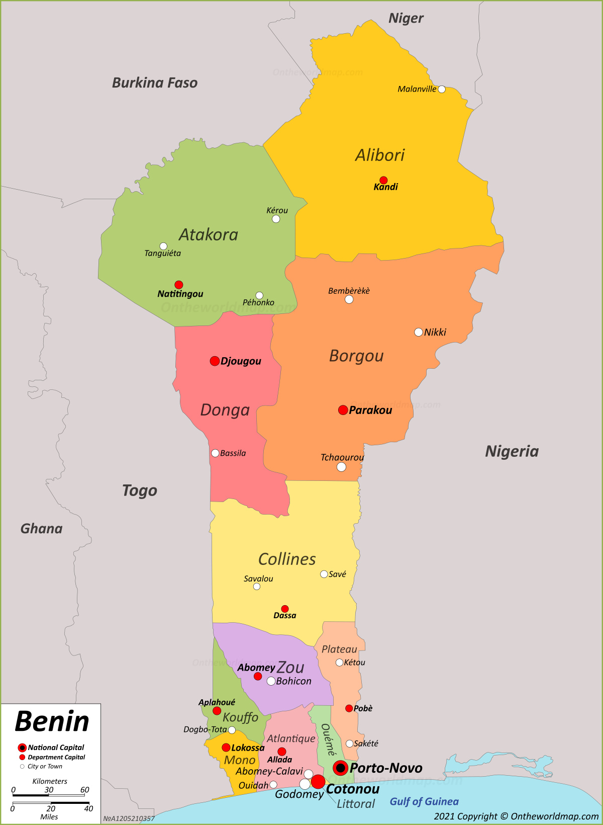 Map Of Benin 