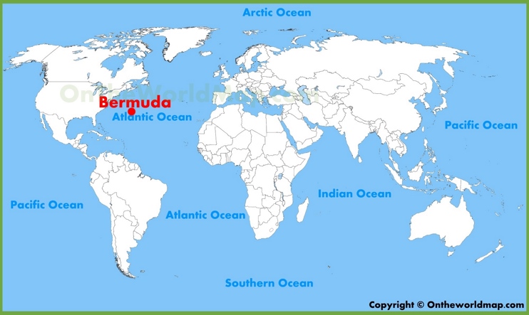 Bermuda location on the World Map 