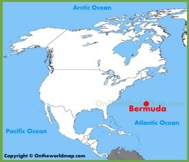 Bermuda location on the North America map