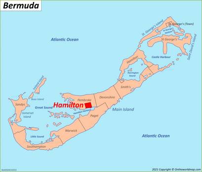 Hamilton Map | Bermuda | Detailed Maps of Hamilton